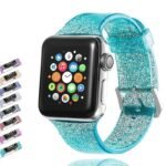 Sport Soft glitter Silicone Strap For Series 7 6 5 Replacement Strap